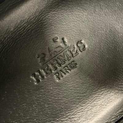 エルメス HERMES トレイル スニーカー 靴 シューズ レザー ブラック 黒 未使用 ロゴ メンズ