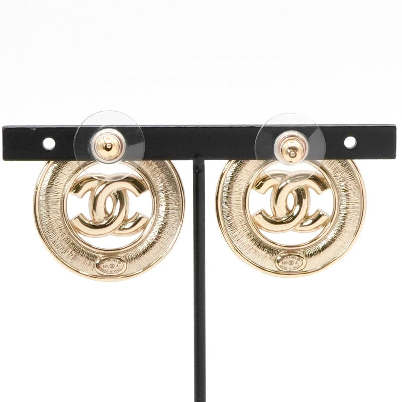 シャネル CHANEL ピアス イヤリング ゴールド ココマーク ラウンド ラインストーン