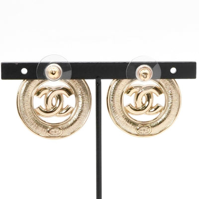 シャネル CHANEL ピアス イヤリング ゴールド ココマーク ラウンド ラインストーン