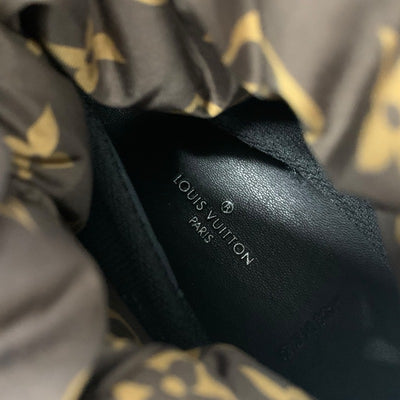 ルイヴィトン LOUIS VUITTON ピローライン モノグラム ブーツ ショートブーツ 靴 シューズ ナイロン ブラック ブラウン 未使用 アンクルブーツ