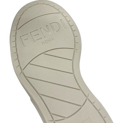 フェンディ FENDI ブーツ ロングブーツ 靴 シューズ パテント アイボリー ロゴ ニーハイ ウェッジソール 厚底