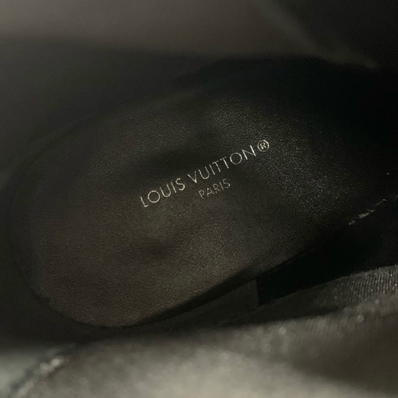 ルイヴィトン LOUIS VUITTON ボブールライン モノグラム ブーツ ショートブーツ 靴 シューズ レザー ブラック ロゴ アンクルブーツ