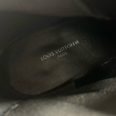 ルイヴィトン LOUIS VUITTON ボブールライン モノグラム ブーツ ショートブーツ 靴 シューズ レザー ブラック ロゴ アンクルブーツ