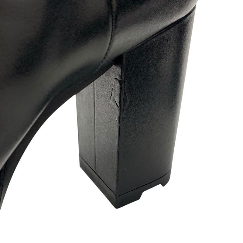 ルイヴィトン LOUIS VUITTON ボブールライン モノグラム ブーツ ショートブーツ 靴 シューズ レザー ブラック ロゴ アンクルブーツ