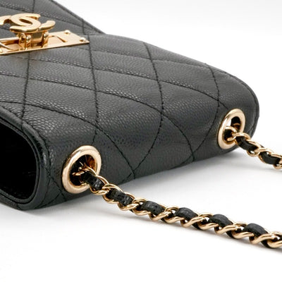 シャネル CHANEL 携帯・スマホアクセサリー ブラック ゴールド ココマーク マトラッセ フォンポーチ
