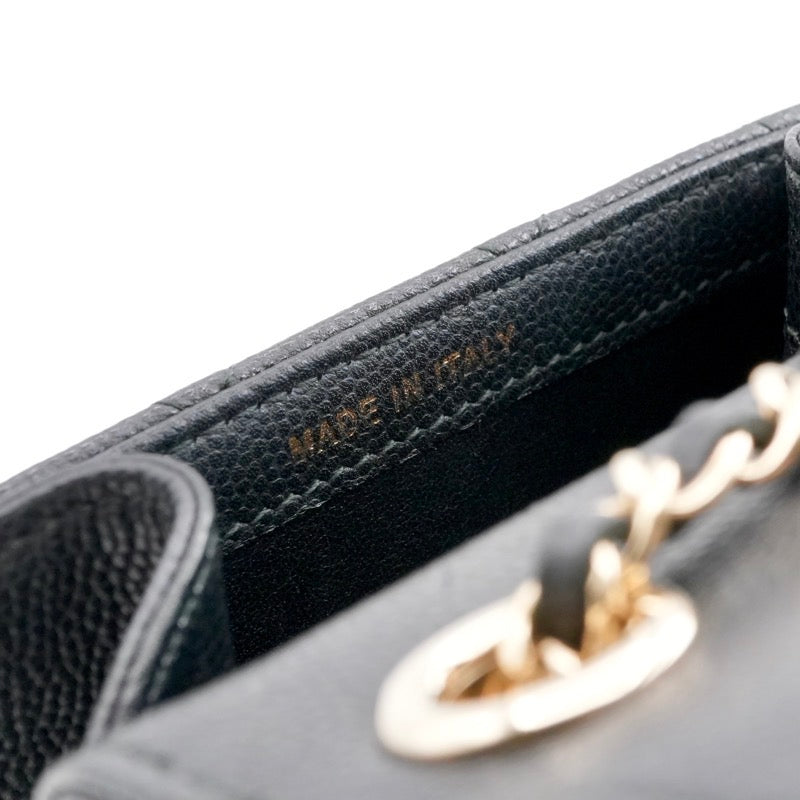 シャネル CHANEL 携帯・スマホアクセサリー ブラック ゴールド ココマーク マトラッセ フォンポーチ