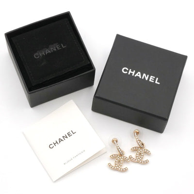 シャネル CHANEL ピアス イヤリング ゴールド ホワイト ココマーク フープ