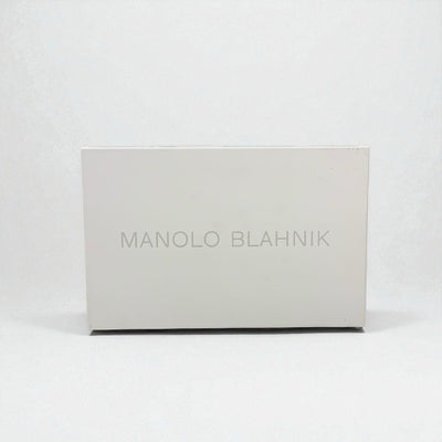 マノロブラニク MANOLO BLAHNIK ハンギシ フラットシューズ 靴 シューズ ファブリック サテン グレー レース ビジュー パーティーシューズ