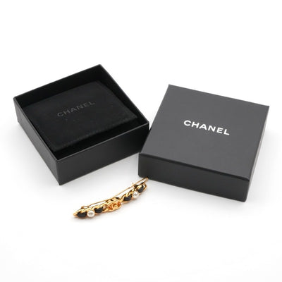 シャネル CHANEL ヘアアクセサリー ゴールド ココマーク ターンロック ヘアピン ヘアクリップ