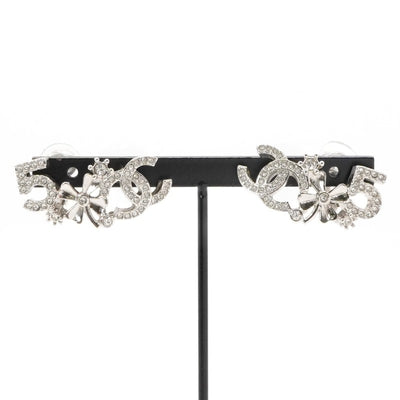 シャネル CHANEL ピアス イヤリング シルバー ココマーク No5 クローバー ラインストーン