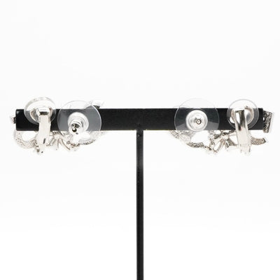 シャネル CHANEL ピアス イヤリング シルバー ココマーク No5 クローバー ラインストーン