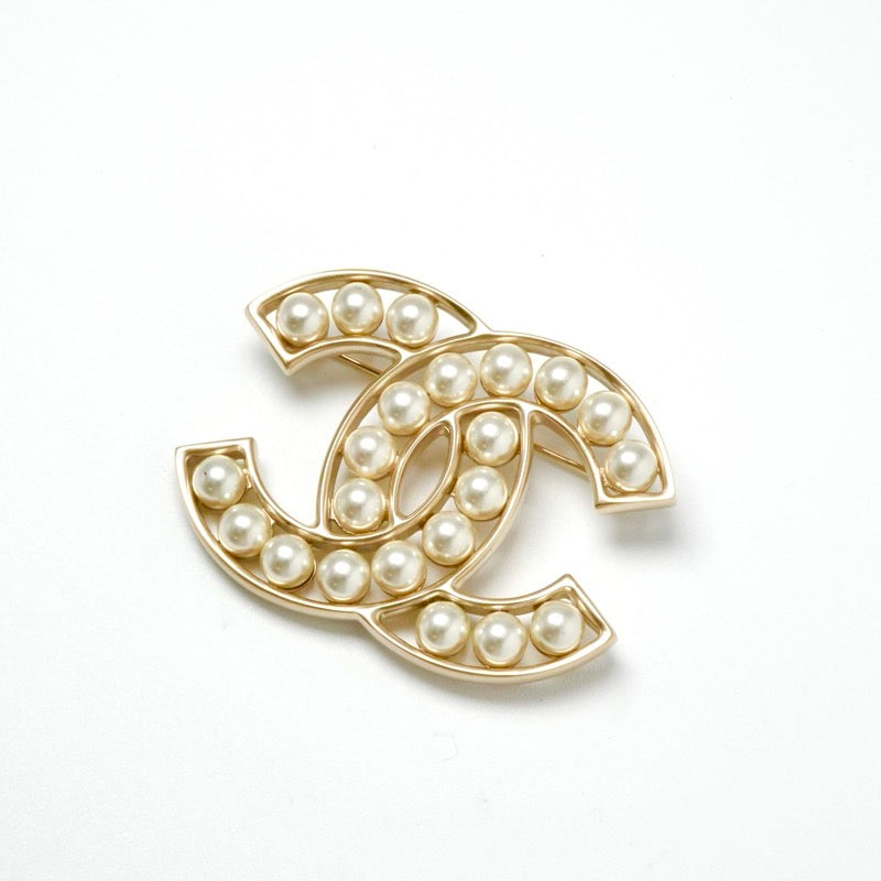 シャネル CHANEL ブローチ コサージュ ゴールド ココマーク