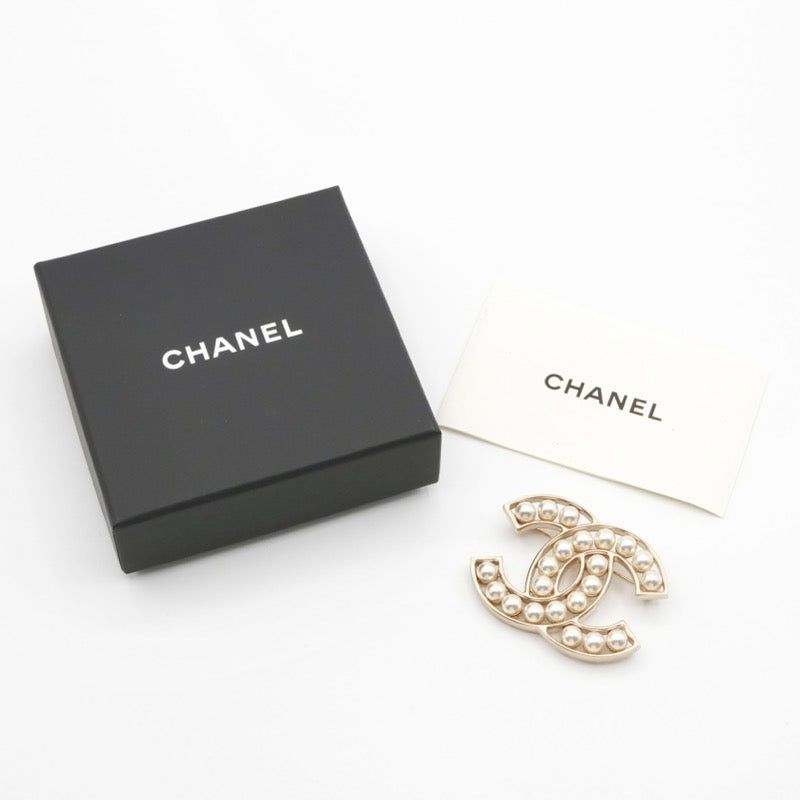 シャネル CHANEL ブローチ コサージュ ゴールド ココマーク