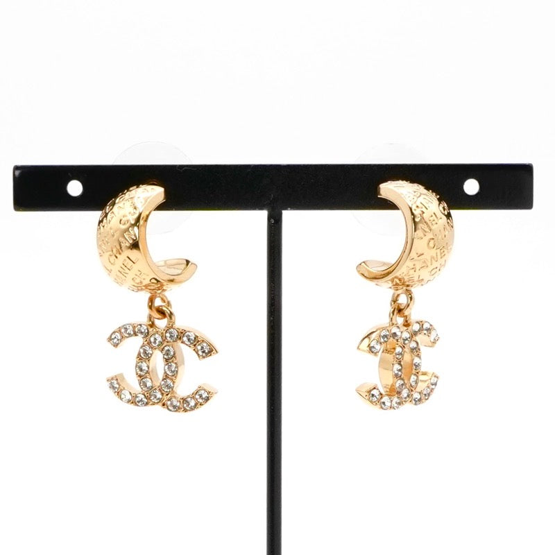 シャネル CHANEL ピアス イヤリング ゴールド ココマーク ロゴ ラインストーン
