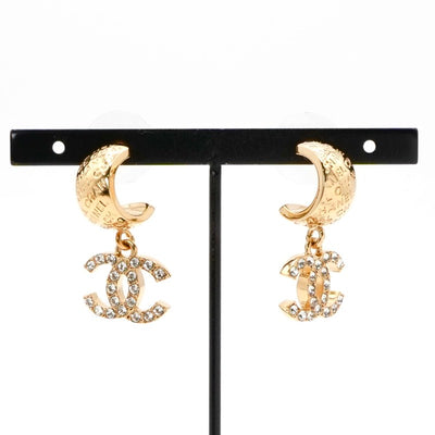 シャネル CHANEL ピアス イヤリング ゴールド ココマーク ロゴ ラインストーン