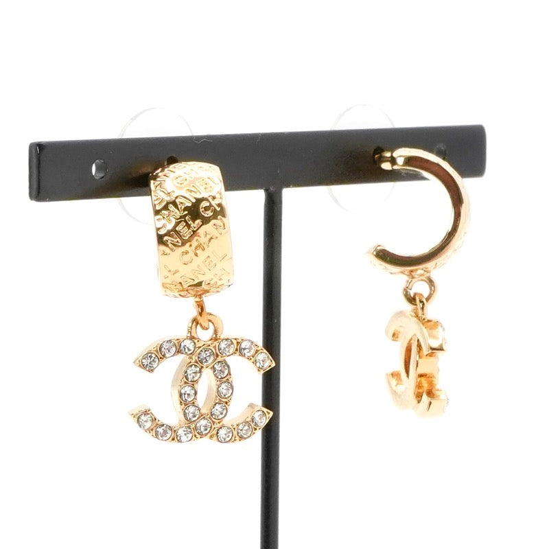 シャネル CHANEL ピアス イヤリング ゴールド ココマーク ロゴ ラインストーン