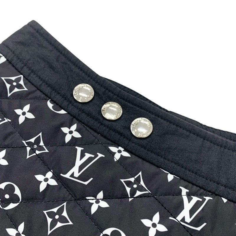 ルイヴィトン LOUIS VUITTON モノグラム スカート ブラック ホワイト グラフィックキルテッド ラップスカート