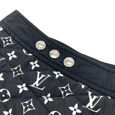 ルイヴィトン LOUIS VUITTON モノグラム スカート ブラック ホワイト グラフィックキルテッド ラップスカート