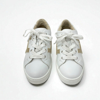 エルメス HERMES アヴァンタージュ スニーカー 靴 シューズ レザー ムートン ホワイト ベージュ Hロゴ