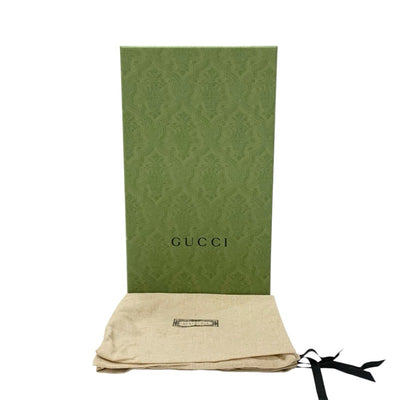 グッチ GUCCI サンダル 靴 シューズ レザー ブラウン ロゴ ベルクロ