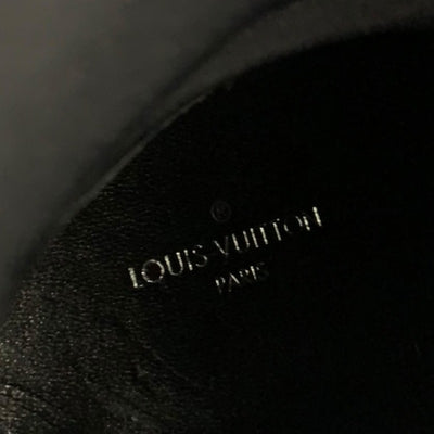 ルイヴィトン LOUIS VUITTON モノグラム ブーツ ショートブーツ 靴 シューズ ファブリック レザー ブラック ブラウン 未使用