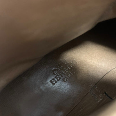 エルメス HERMES ネオ ブーツ ショートブーツ 靴 シューズ レザー ブラック 黒 シルバー ケリー金具