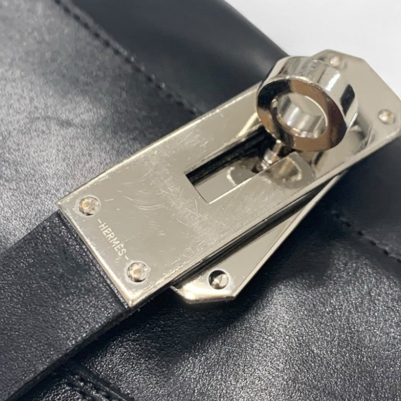 エルメス HERMES ネオ ブーツ ショートブーツ 靴 シューズ レザー ブラック 黒 シルバー ケリー金具