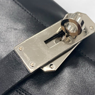 エルメス HERMES ネオ ブーツ ショートブーツ 靴 シューズ レザー ブラック 黒 シルバー ケリー金具