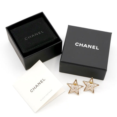 シャネル CHANEL ピアス イヤリング ゴールド ホワイト ココマーク スター