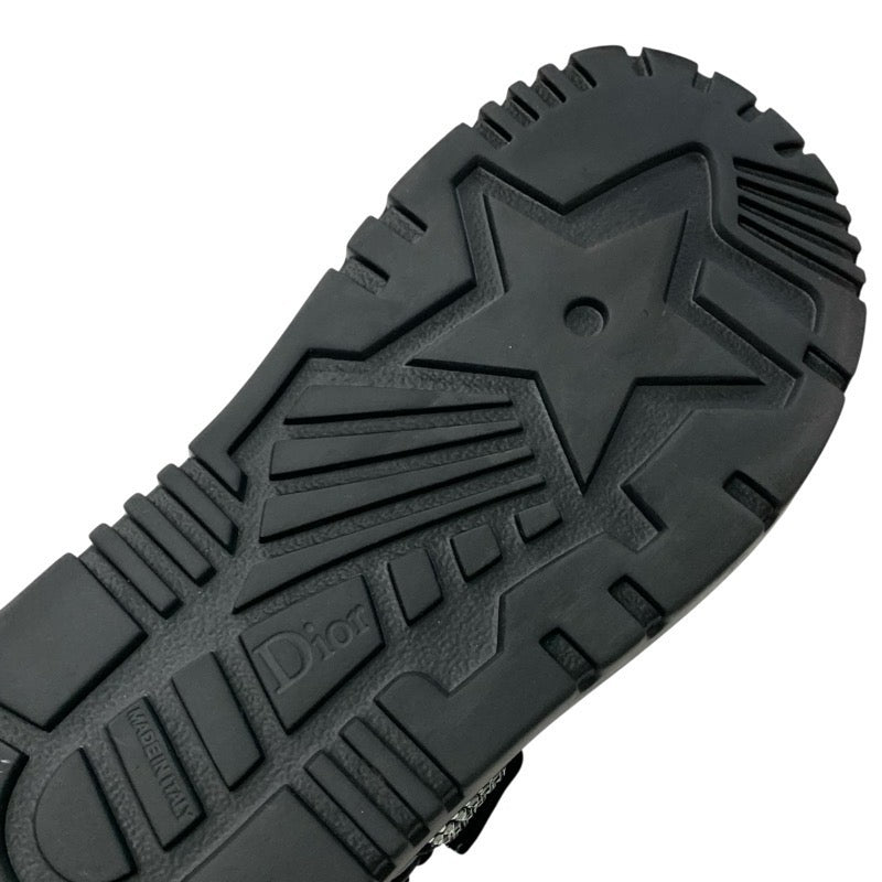 クリスチャンディオール CHRISTIAN DIOR サンダル 靴 シューズ ラムスキン ブラック 黒 ロゴ ラインストーン ベルクロストラップ スポーツサンダル