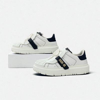 クリスチャンディオール CHRISTIAN DIOR Dior-ID スニーカー 靴 シューズ レザー ラバー ホワイト ブラック ロゴ ベルクロ