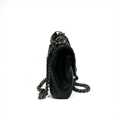 サンローラン SAINT LAURENT カレッジ バッグ ショルダーバッグ レザー ブラック 黒 シルバー YSLロゴ キルティング 2WAY ハンドバッグ