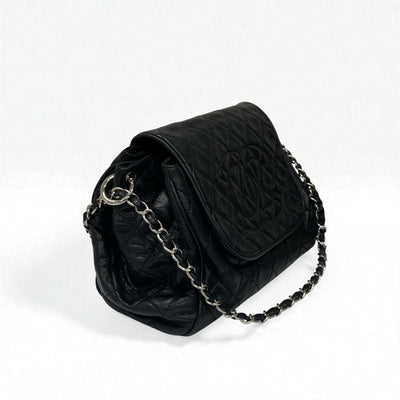 シャネル CHANEL バッグ ショルダーバッグ キャビアスキン ブラック 黒 マトラッセ ココマーク シングルフラップ チェーン