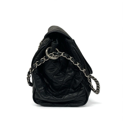 シャネル CHANEL バッグ ショルダーバッグ キャビアスキン ブラック 黒 マトラッセ ココマーク シングルフラップ チェーン