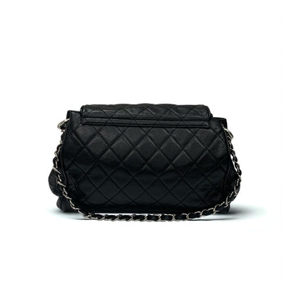 シャネル CHANEL バッグ ショルダーバッグ キャビアスキン ブラック 黒 マトラッセ ココマーク シングルフラップ チェーン