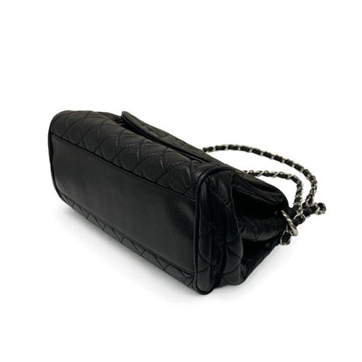 シャネル CHANEL バッグ ショルダーバッグ キャビアスキン ブラック 黒 マトラッセ ココマーク シングルフラップ チェーン