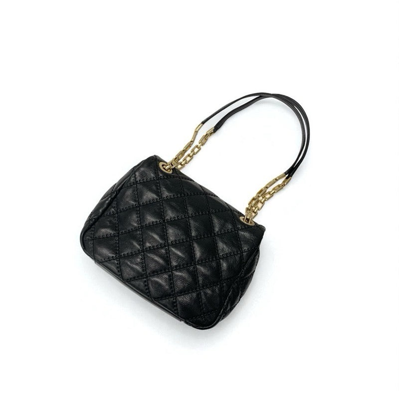 シャネル CHANEL バッグ ショルダーバッグ レザー ブラック ゴールド マトラッセ ココマーク シングルフラップ ダブルチェーン