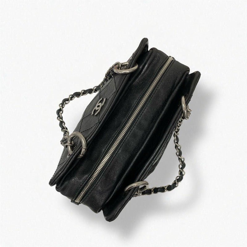 シャネル CHANEL バッグ トートバッグ ショルダーバッグ ブラック シルバー ココマーク マトラッセ