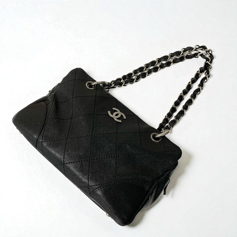 シャネル CHANEL バッグ トートバッグ ショルダーバッグ ブラック シルバー ココマーク マトラッセ