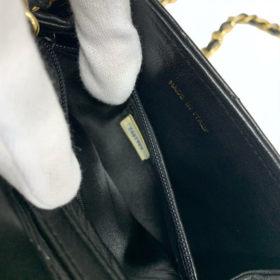シャネル CHANEL バッグ ショルダーバッグ ラムスキン ブラック ゴールド ココマーク マトラッセ チェーン