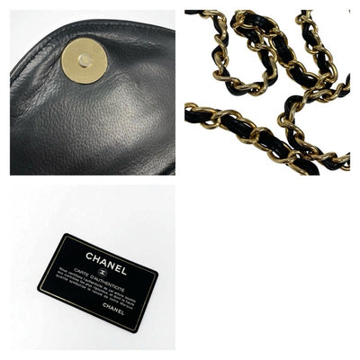 シャネル CHANEL バッグ ショルダーバッグ ラムスキン ブラック ゴールド ココマーク マトラッセ チェーン