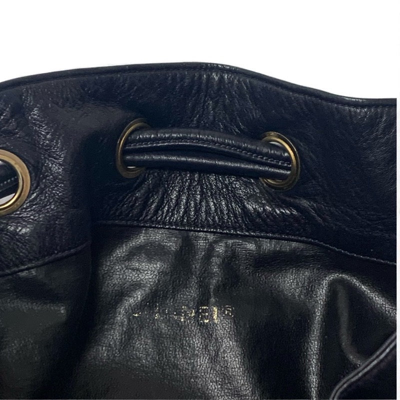 シャネル CHANEL バッグ ショルダーバッグ ブラック ゴールド ココマーク 巾着 ヴィンテージ