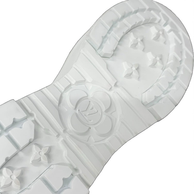 ルイヴィトン LOUIS VUITTON スクァッドライン モノグラム ブーツ ショートブーツ 靴 シューズ レザー ブラック ホワイト ロゴ サイドゴア アンクルブーツ ハイカットスニーカー