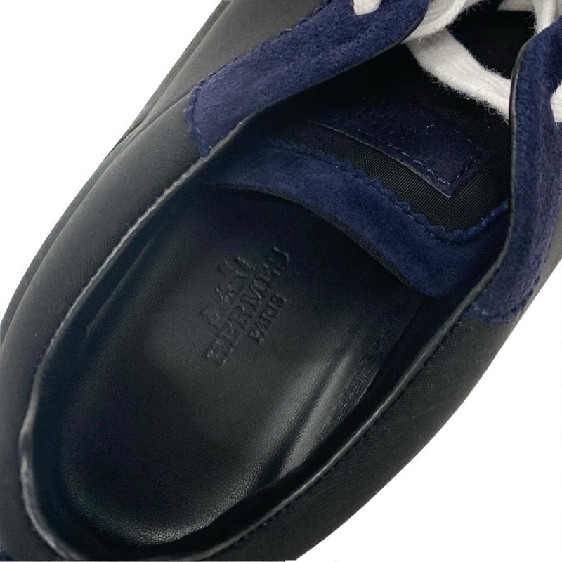 エルメス HERMES バウンシング スニーカー 靴 シューズ ファブリック スエード ブラック マルチカラー