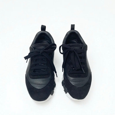 エルメス HERMES バウンシング スニーカー 靴 シューズ レザー スエード ブラック ホワイト