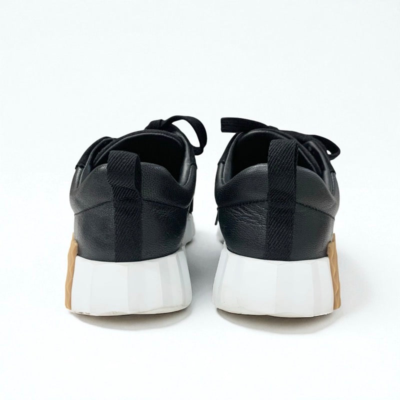 エルメス HERMES バウンシング スニーカー 靴 シューズ レザー スエード ブラック ホワイト