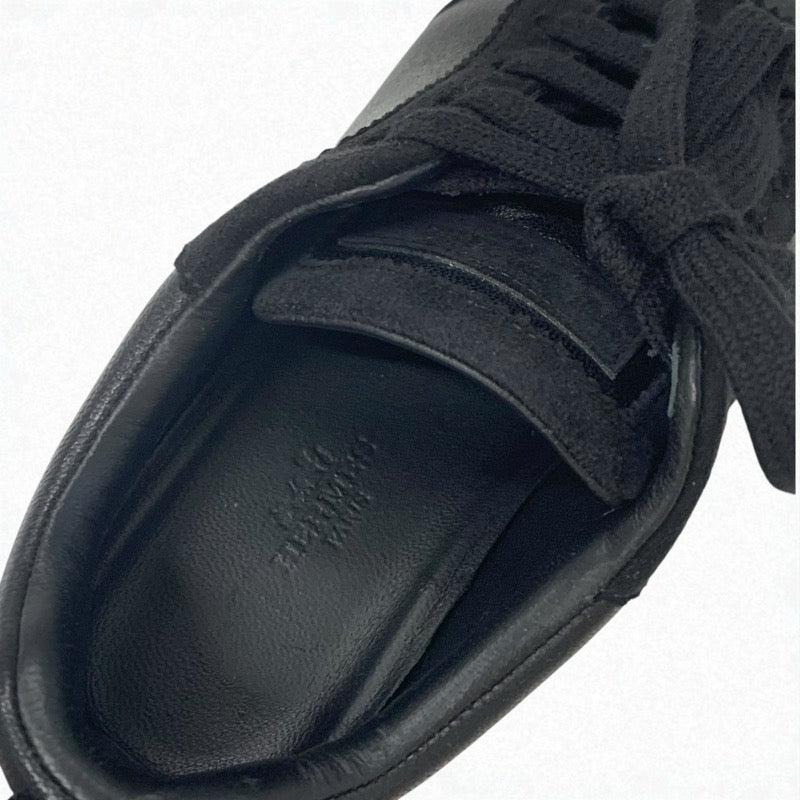 エルメス HERMES バウンシング スニーカー 靴 シューズ レザー スエード ブラック ホワイト