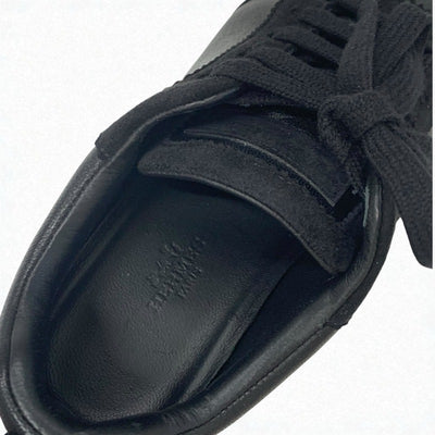 エルメス HERMES バウンシング スニーカー 靴 シューズ レザー スエード ブラック ホワイト