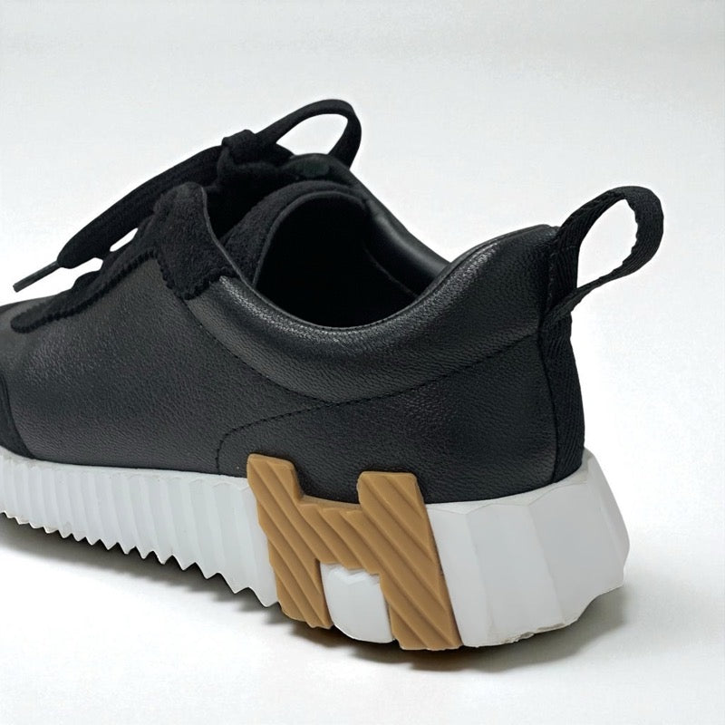 エルメス HERMES バウンシング スニーカー 靴 シューズ レザー スエード ブラック ホワイト