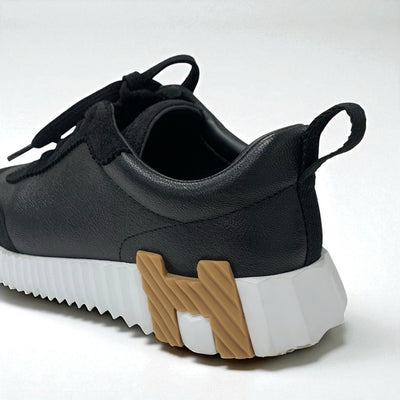 エルメス HERMES バウンシング スニーカー 靴 シューズ レザー スエード ブラック ホワイト